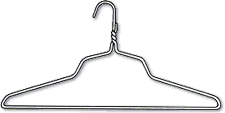 16" White Shirt Hangers 500 per box