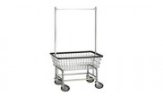 Laundry Cart with Double Pole Rack
